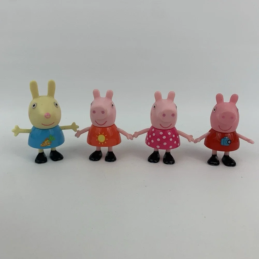 Peppa Pigs Outside Fun Playground Playset Swing Set See Saw 4 Figures